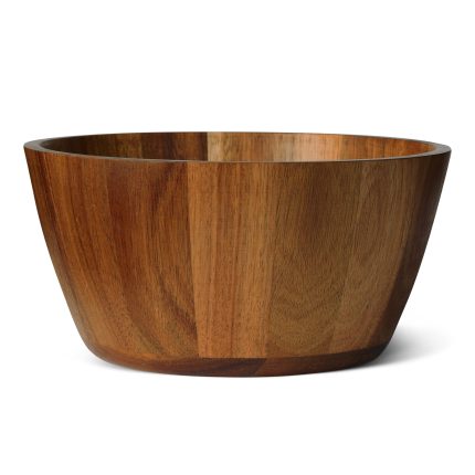 Wooden Salad Bowl, Acacia Wood, 10 in., Family Size Serving Bowl